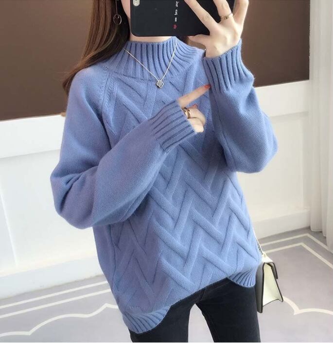 【tops】ハーフネックニットセーターG18054