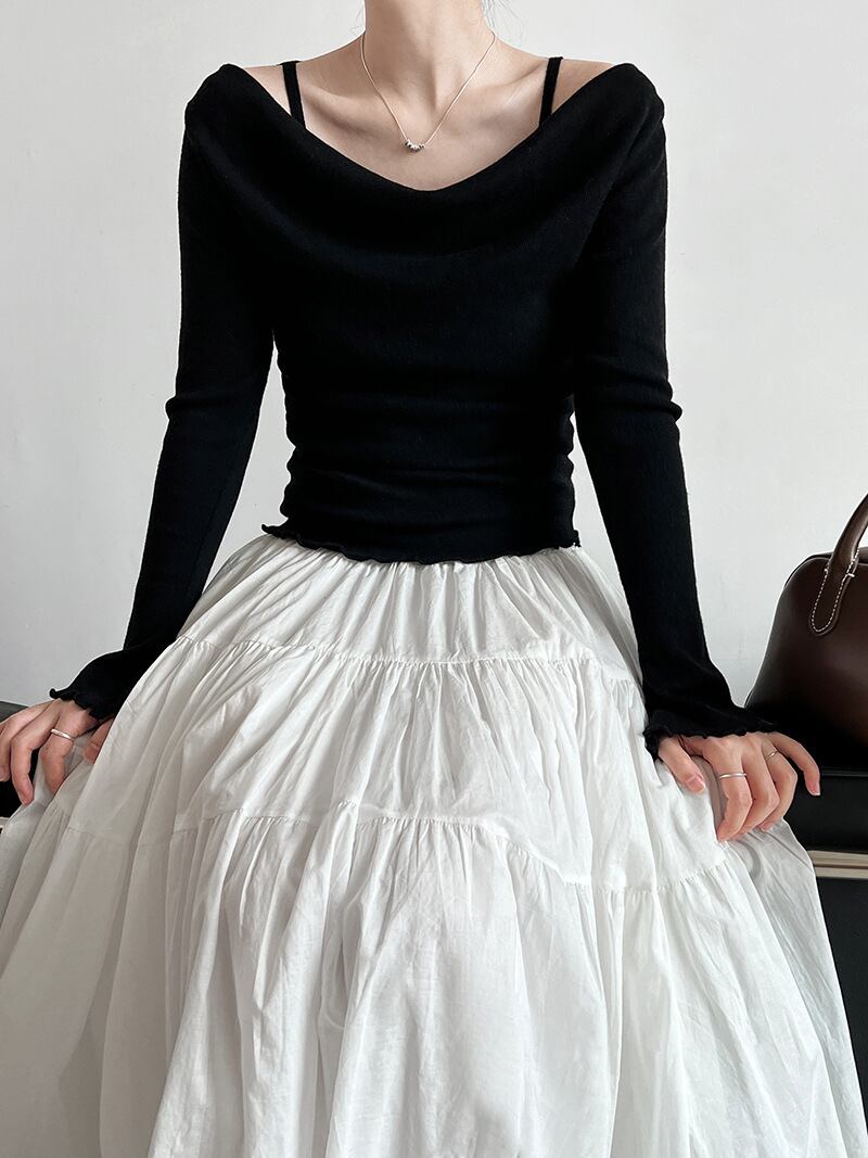 【tops】レイヤードニットトップス　N2875