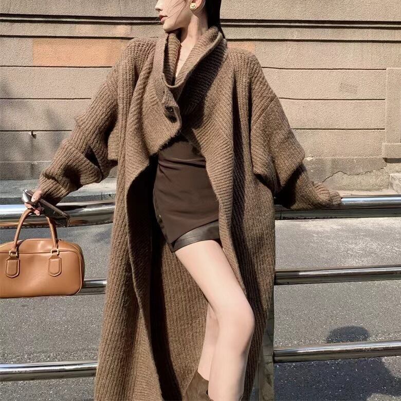 【outer】ロング丈ニットカーデ　M27398