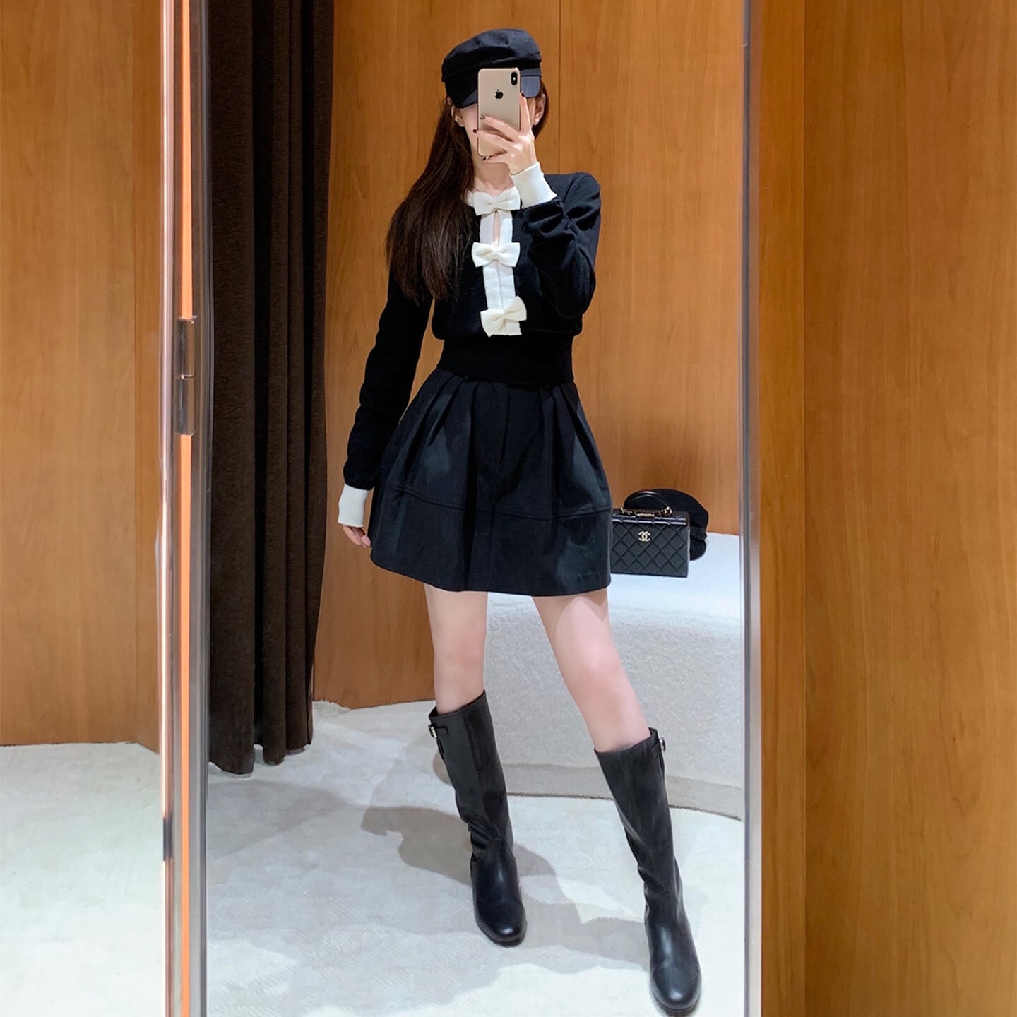 【tops】リボン付きニットトップス　N3332