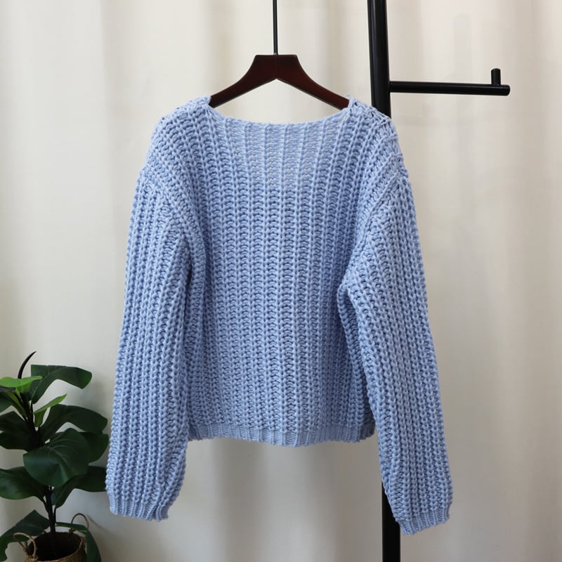 【outer】無地ニットカーデ　M26360