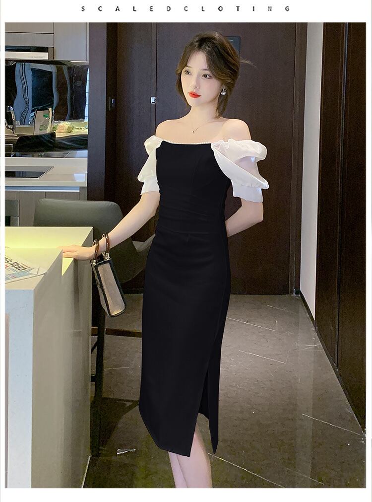 【dress】パフスリーブワンピース G20628