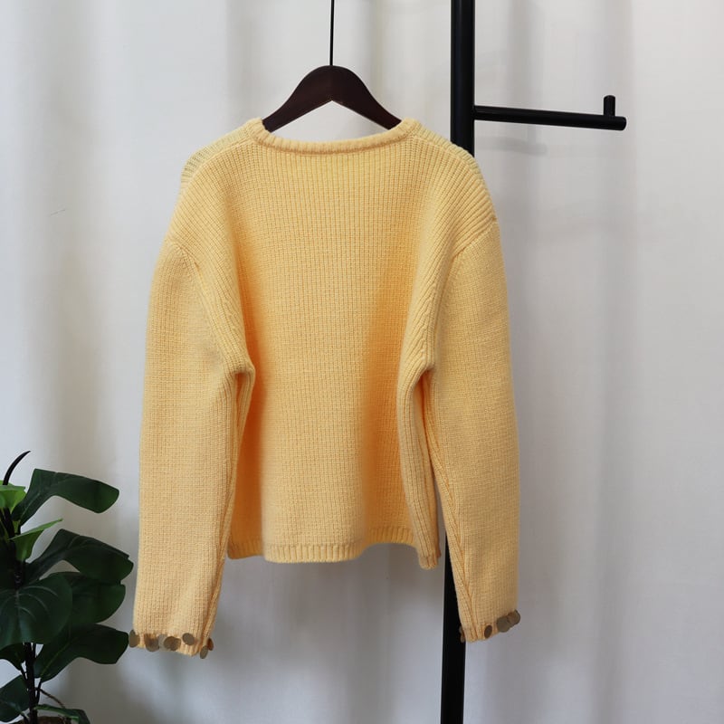 【outer】クルーネックニットカーデ　M25436