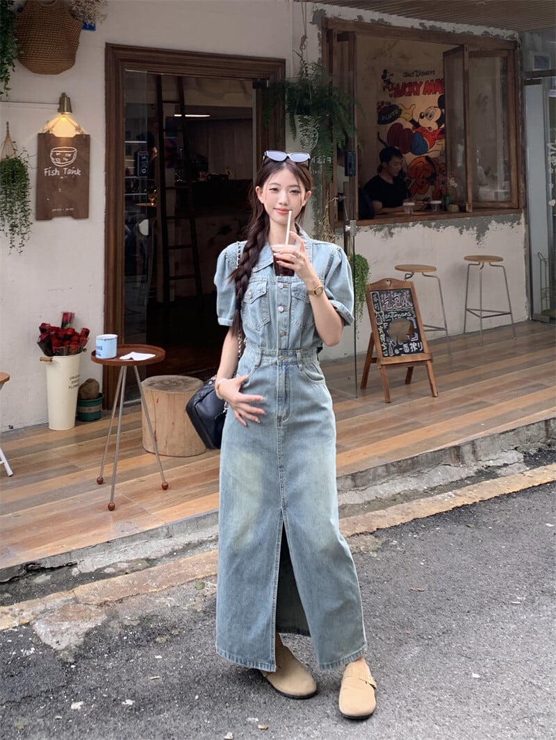 【dress】デニムワンピース　M24038