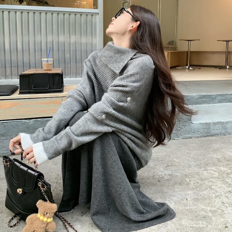 【set】ニットセーター×スカートセット　M27160