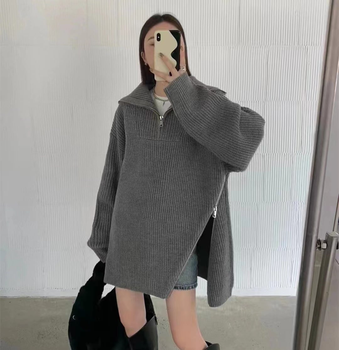 【tops】ファスナーニットセーター　M26834
