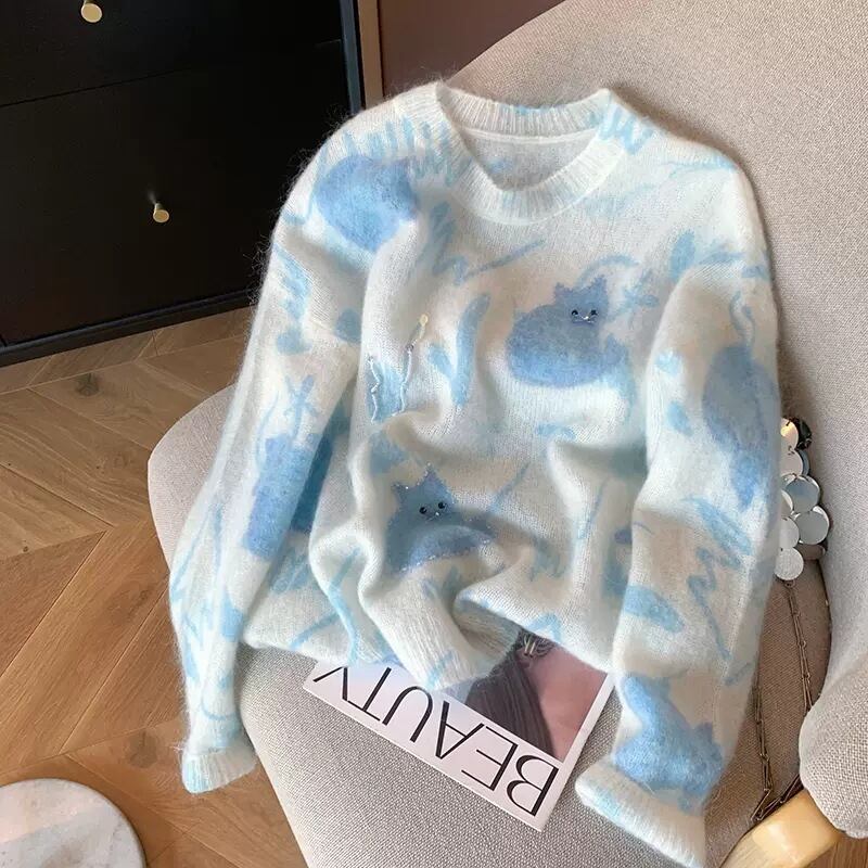 【tops】クルーネックニットセーター　M29282