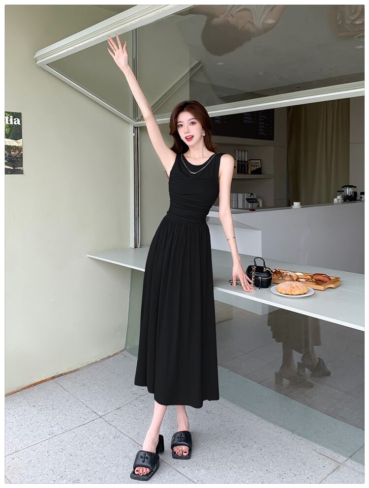 【dress】ノースリーブギャザーワンピース G21584