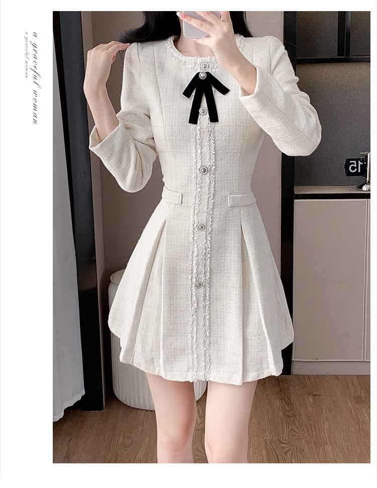 【dress】リボン付きデートワンピース　M27659