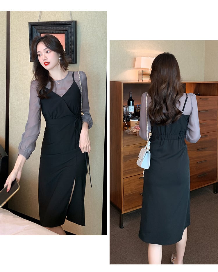 【dress】切り替えワンピース　M25726
