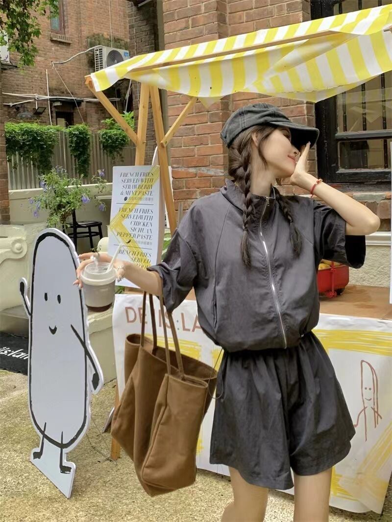 【set】カーディガンアウター+ショートパンツ２点セットG21286