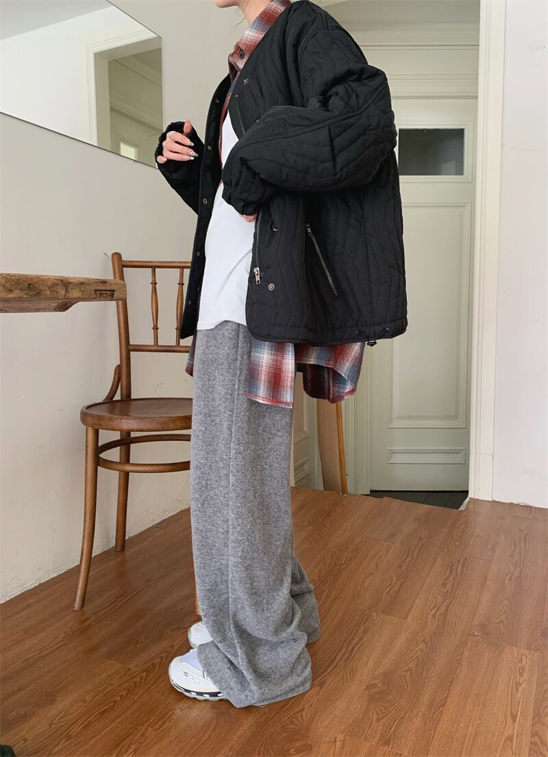 【outer】ラウンドネックショートダウン　M28264