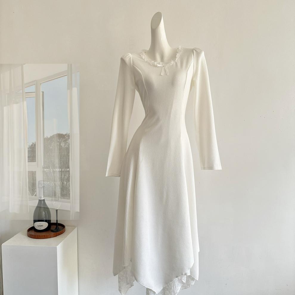 【dress】ドッキングニットワンピース　M28279
