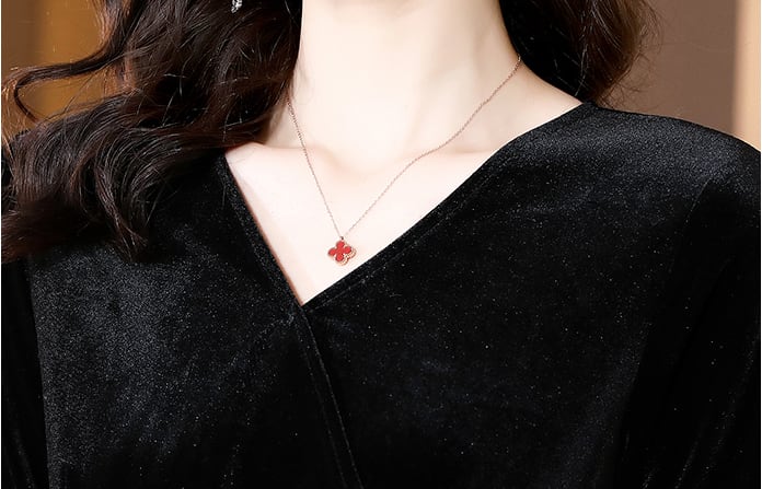 【dress】高級感フランス風好感度UP!気質満点レトロ高品質偽二つ切り替えワンピース G4799