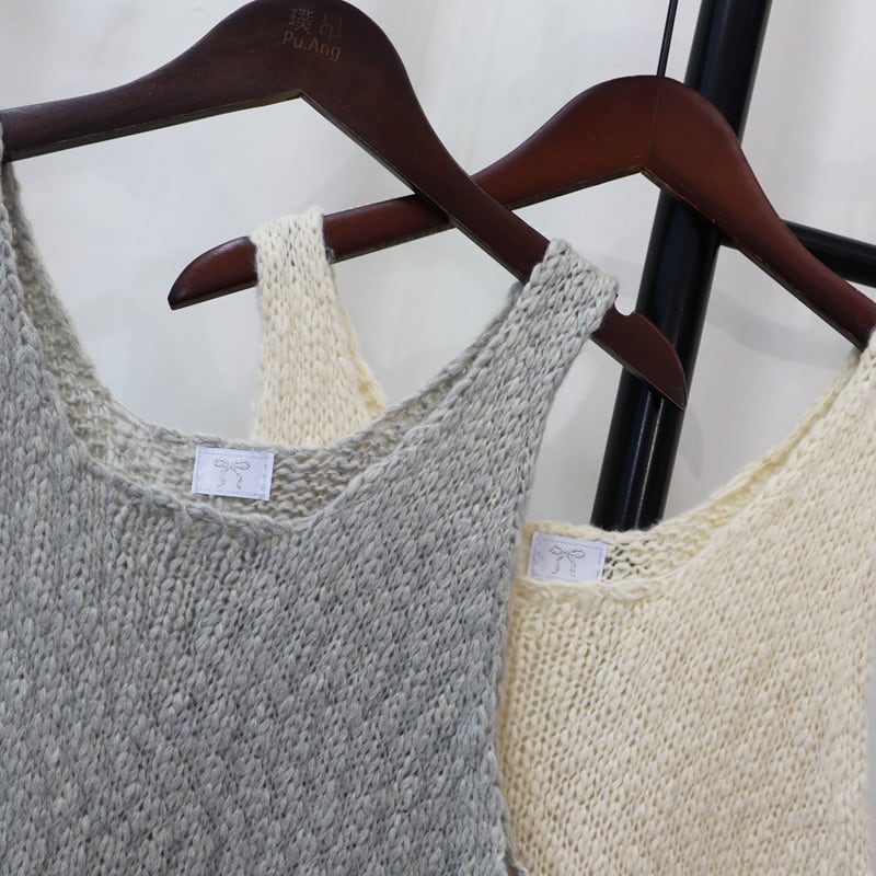 【tops】ニットキャミソール　M25506