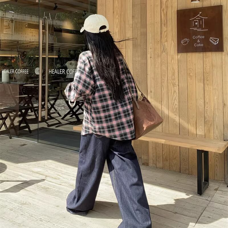 【tops】チェック柄シャツ Q8182