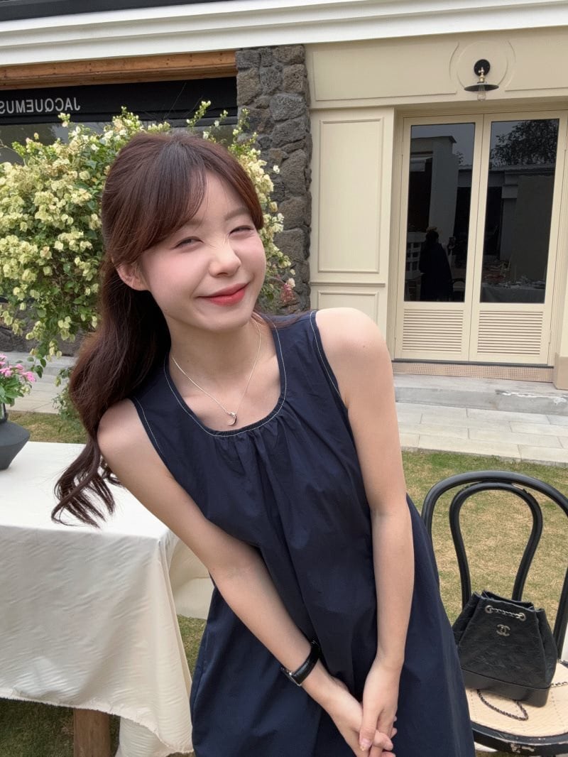 【dress】レース切り替えノースリーブワンピース　M29817