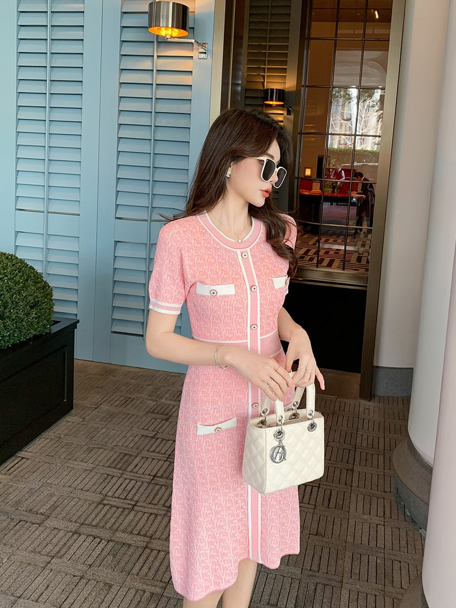 【dress】薄手ニットワンピース　M29746