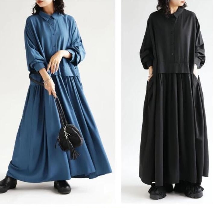 【dress】切り替えカジュアルワンピース　M29613