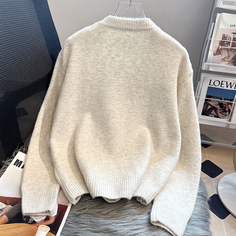 【tops】ジャカードニットセーター　M26421