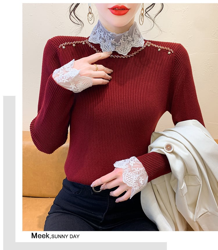 【tops】ドッキングニットトップス　M27425