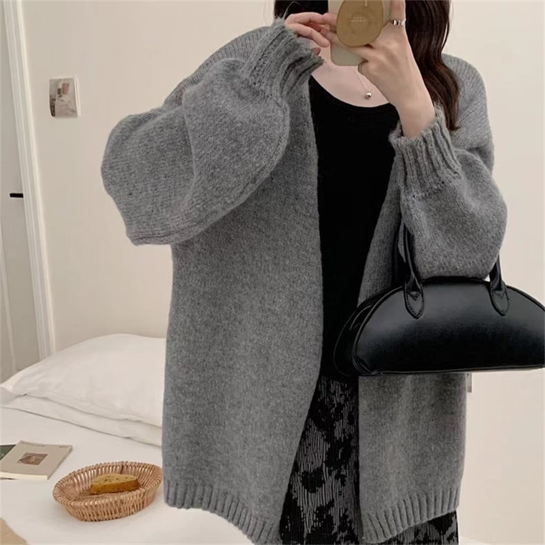 【outer】Vネックニットカーデ　M25798