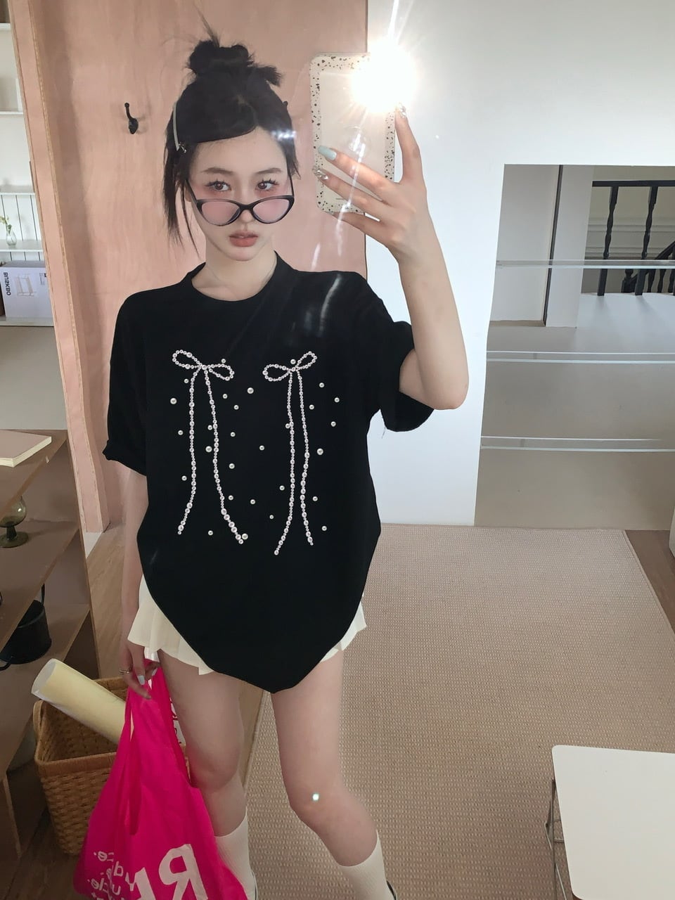【tops】ビジューTシャツ　M24858