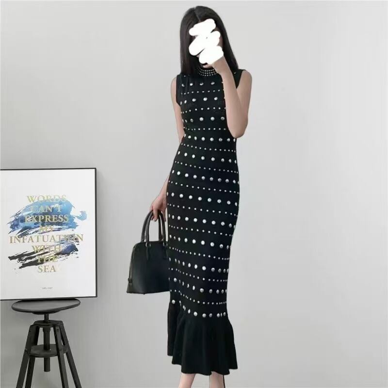 【dress】ノースリーブマーメイドワンピース　M29755