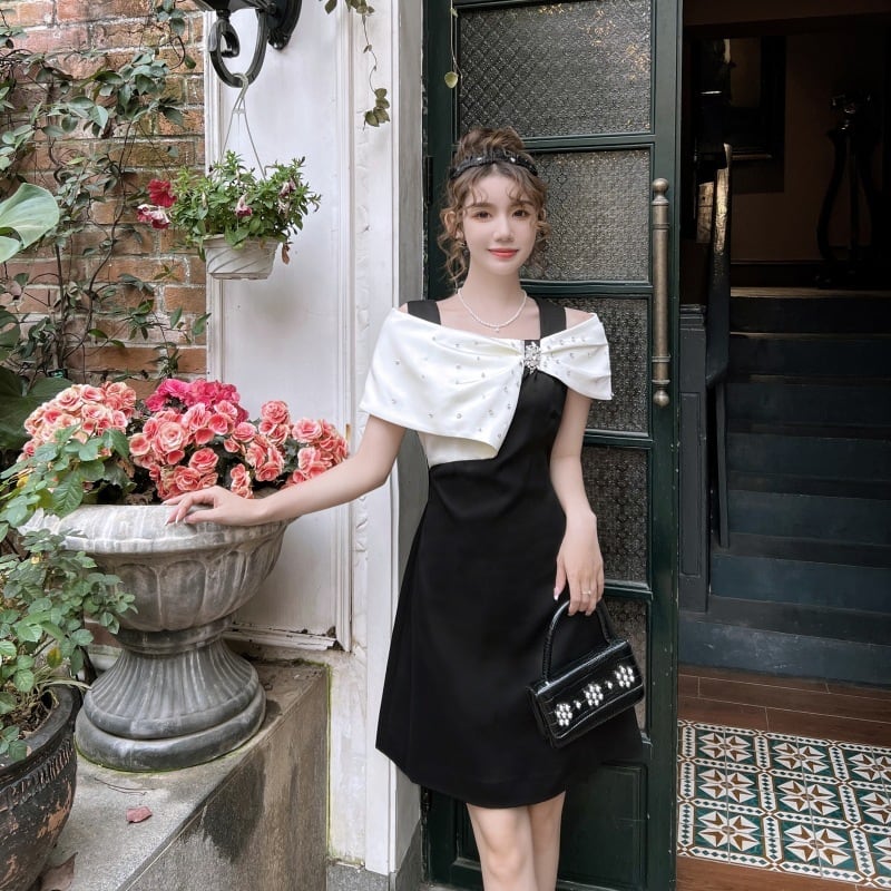 【dress】ビジューデートワンピース　M24884