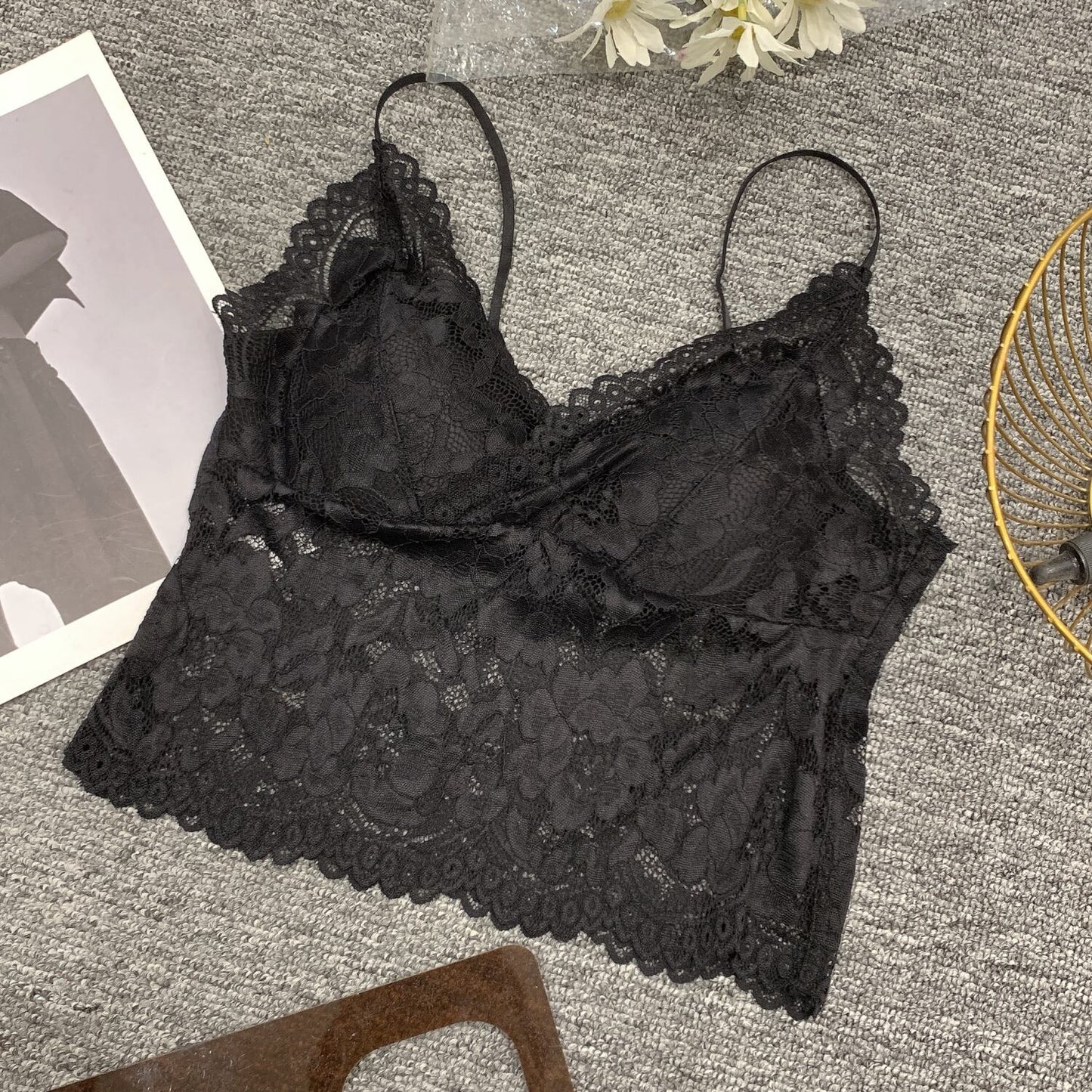 【tops】レースカップ付きキャミソール　M29716