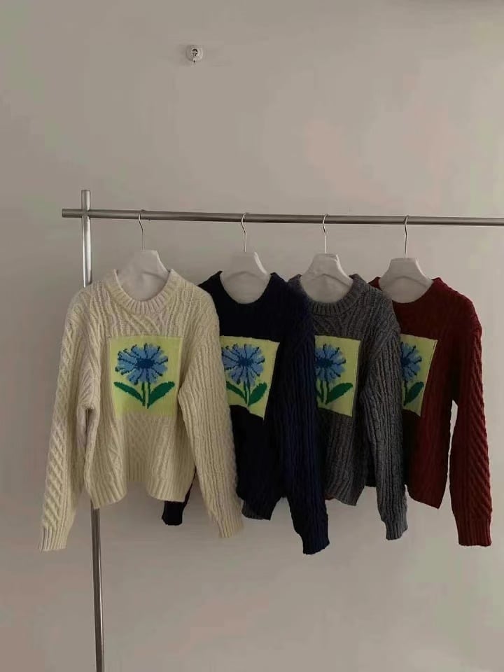 【tops】ジャカードニットセーター　M27281