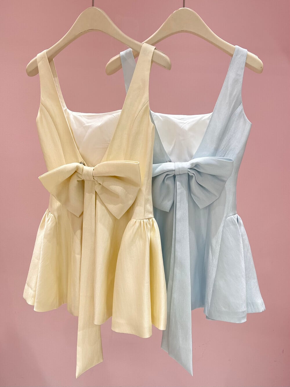 【dress】バックリボンミニワンピース　K0548