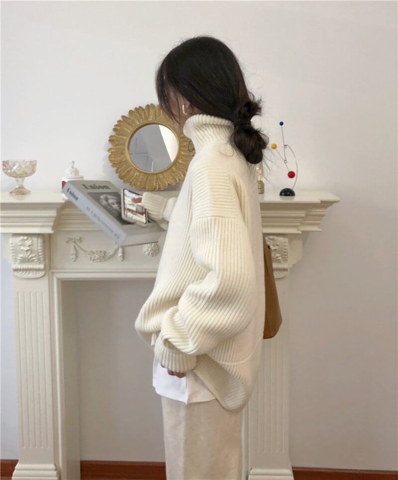 【tops】ファスナーニットセーター　M25903