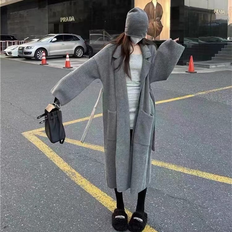 【outer】ロング丈ニットカーデ　M27264