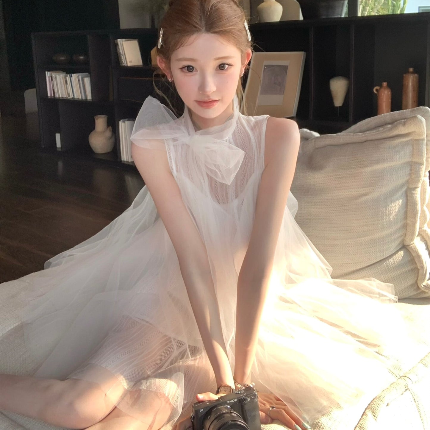【dress】リボンチュールワンピース　M30759