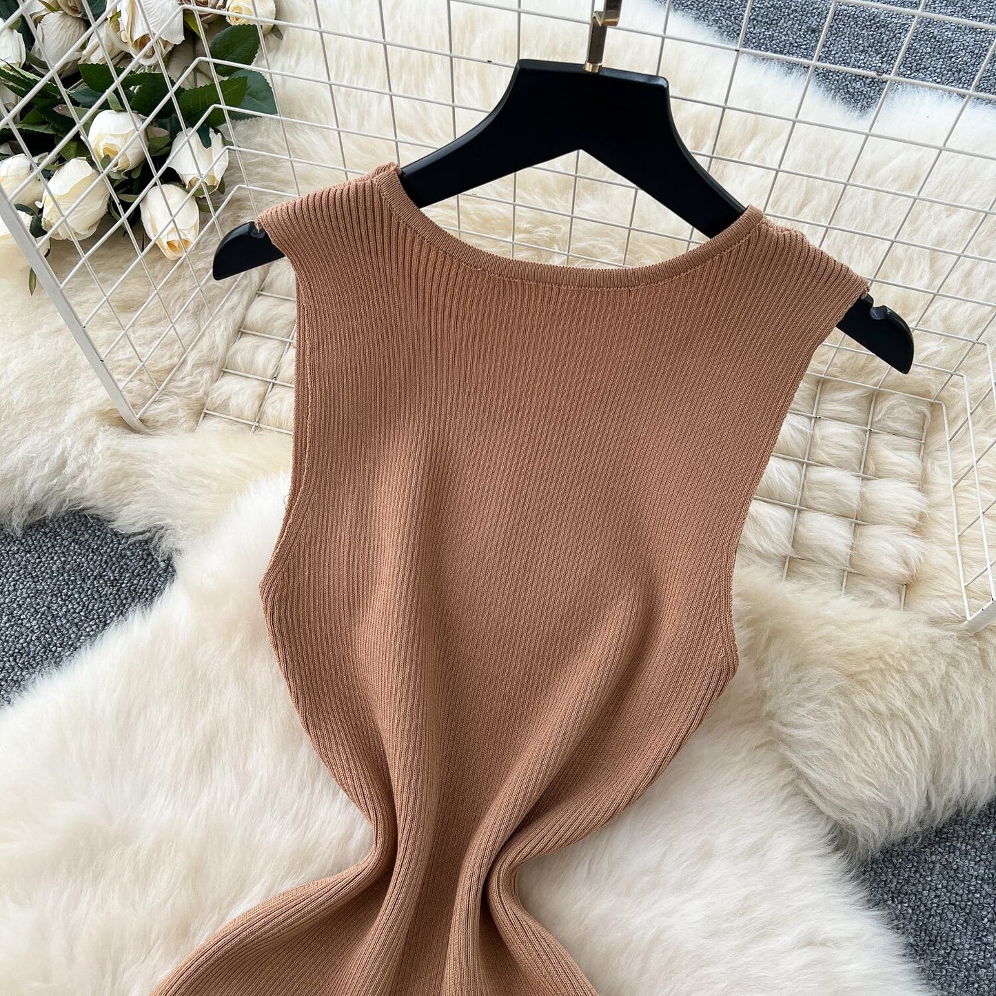 【dress】ノースリーブニットワンピース　M29709