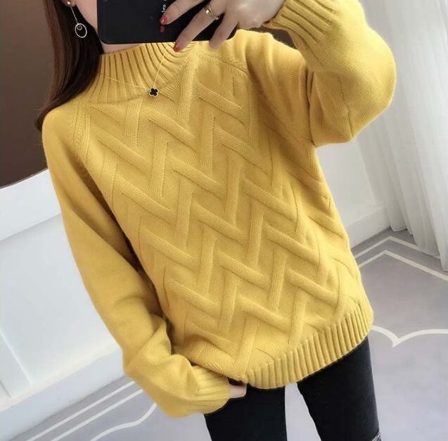 【tops】ハーフネックニットセーターG18054