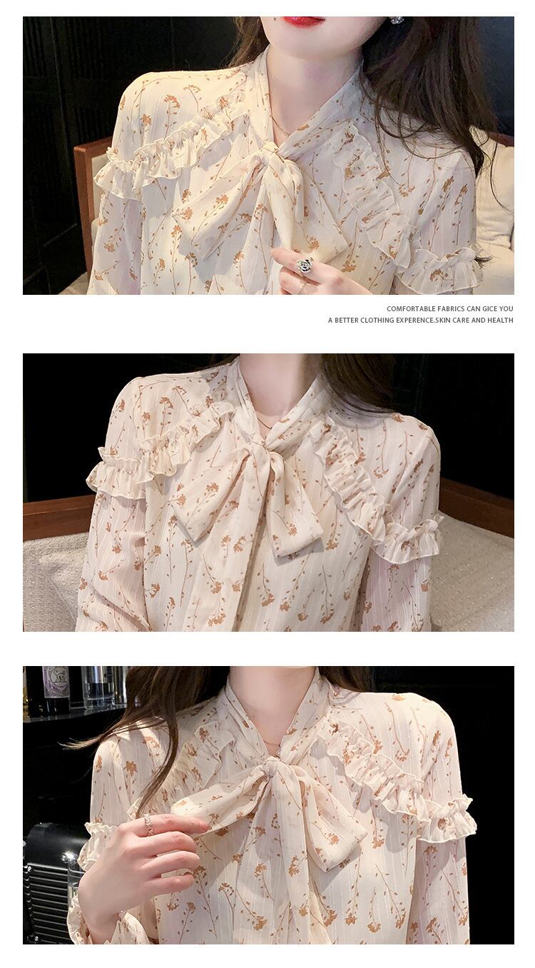 【tops】リボン付きシャツトップス　M18727