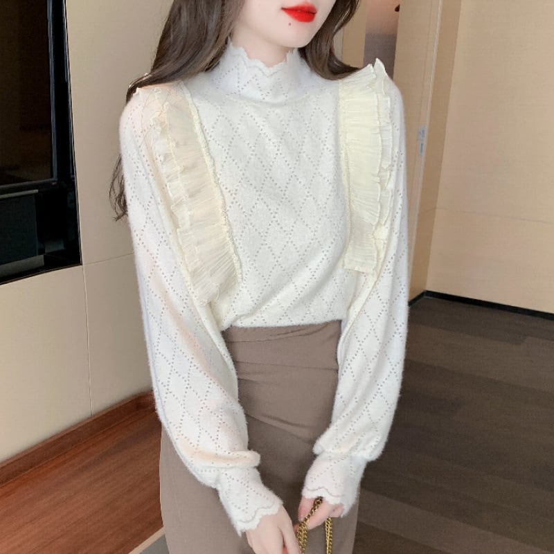 【tops】レースシャツトップス　M28658