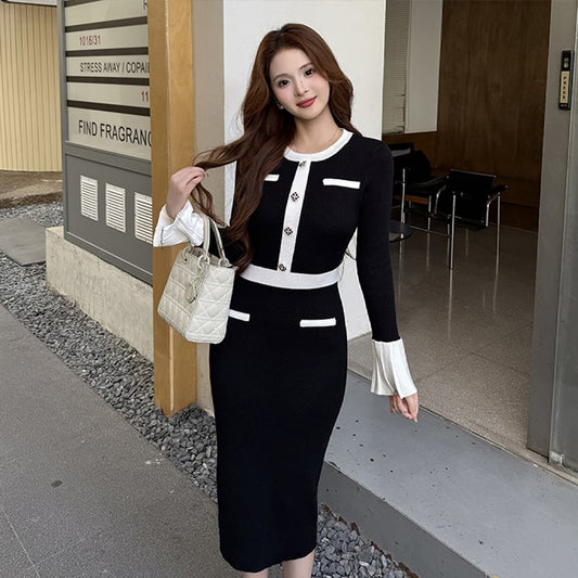 【dress】ニットワンピース Q6929