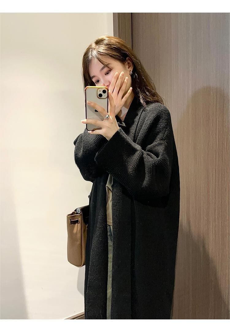 【outer】ロング丈ニットカーデ　M19009