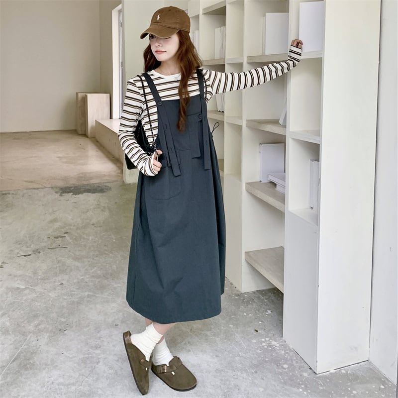 【dress】サロペットスカート Q8286