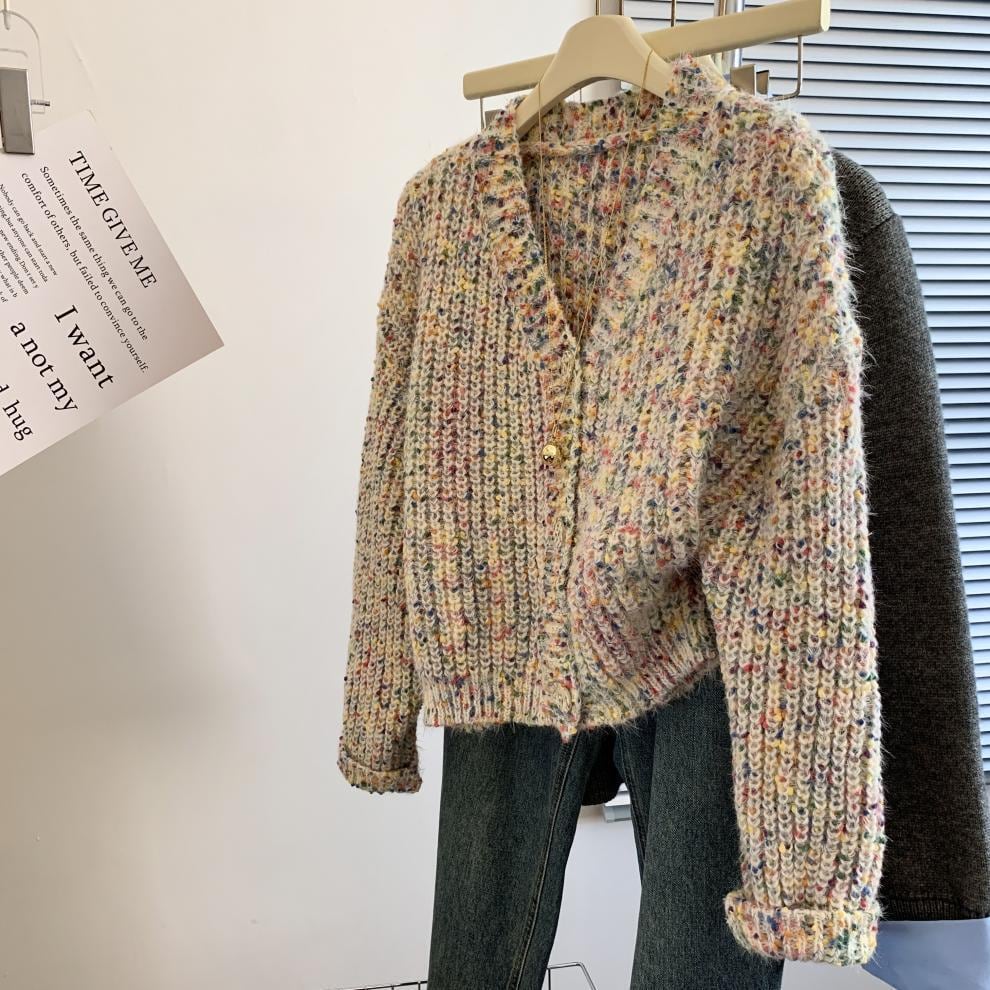 【outer】Vネックニットカーデ　M29269