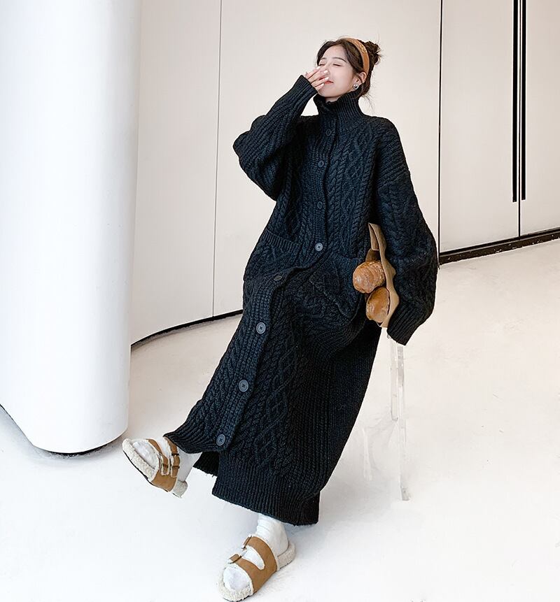 【dress】ロングニットワンピース　N2187