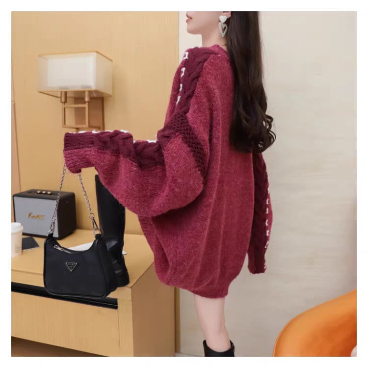 【tops】クルーネックニットセーター　M27713