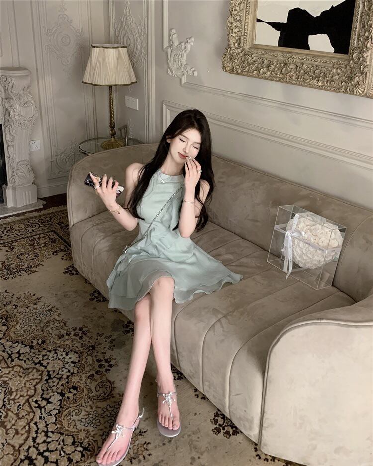 【dress】ホルターネックフリルワンピース G20449