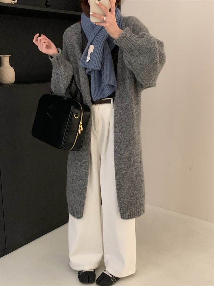 【outer】ロング丈ニットカーデ　M25967