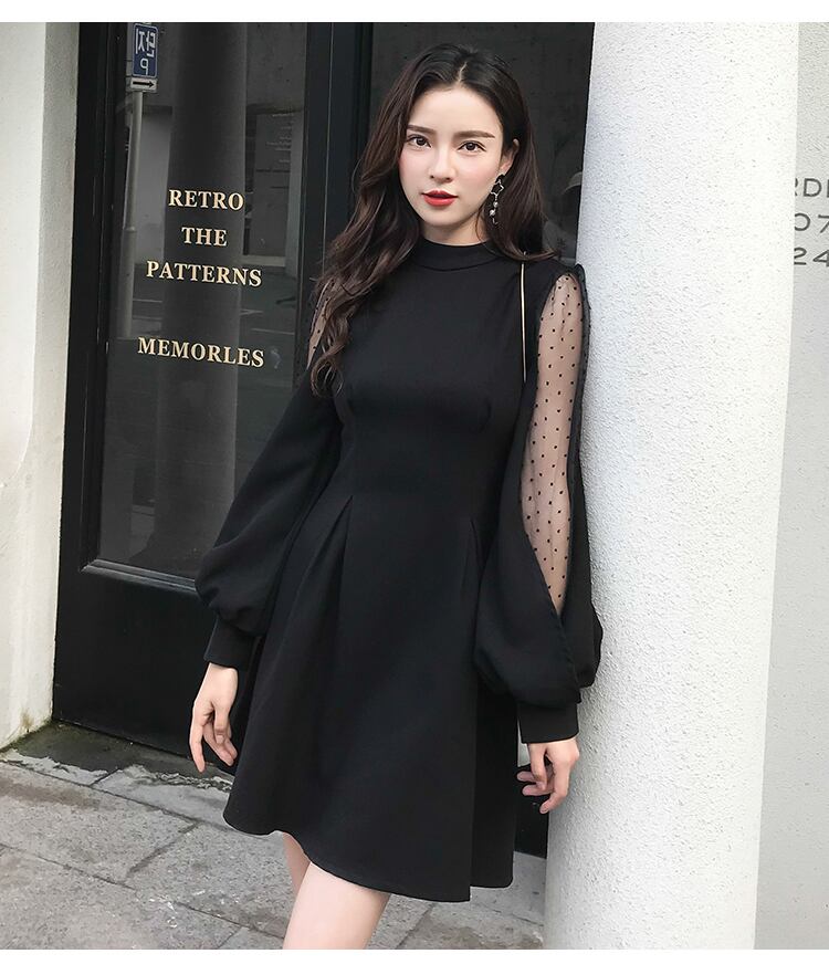 【dress】好感度UP!気質満点春冬オシャレレースファッションワンピース G2550