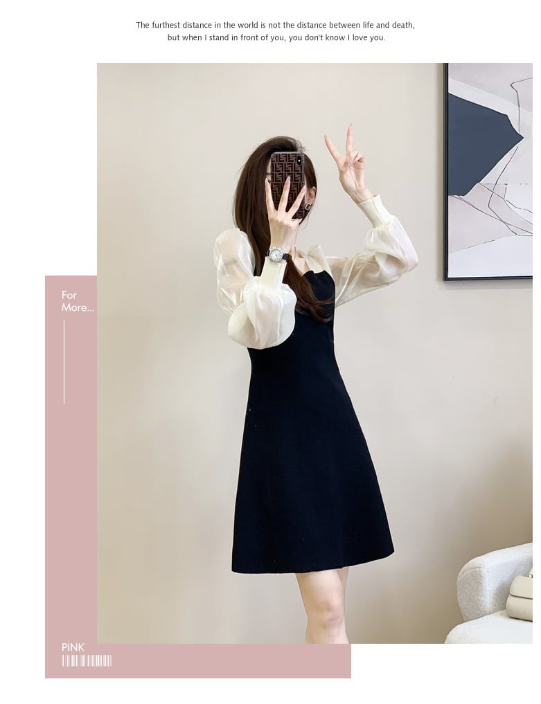 【dress】切り替えワンピース　M25518