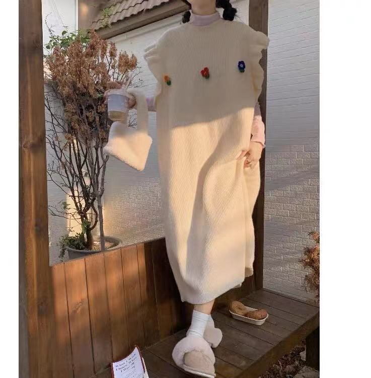 【dress】ノースリーブニットワンピース　M18441